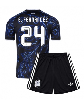 Billige Fotballdrakt Argentina Enzo Fernandez #24 Replika Bortedraktsett Barn VM 2026 Kortermet (med bukser)